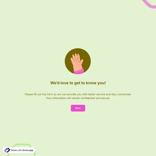 Customer Information Form Template