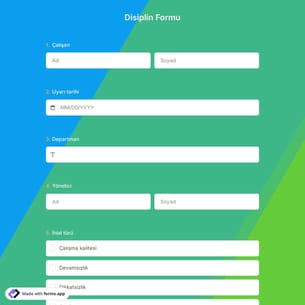Disiplin Formu Şablonu