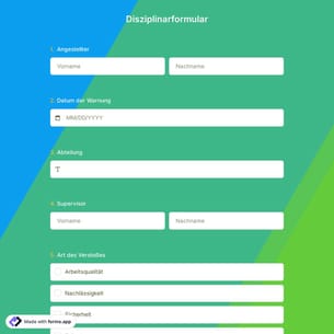 Disziplinarformular