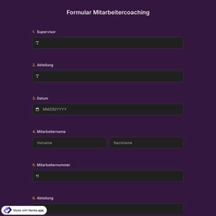 Formular Mitarbeitercoaching