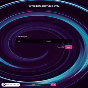 Beyaz Liste Başvuru Formu Şablonu