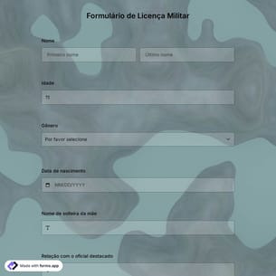 Formulário de Licença Militar