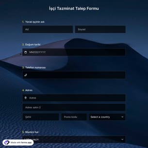 İşçi Tazminat Talep Formu Şablonu