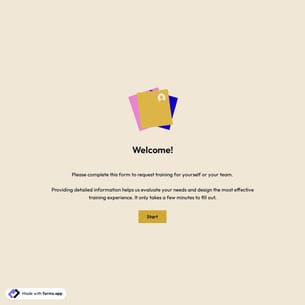 Training Request Form Template