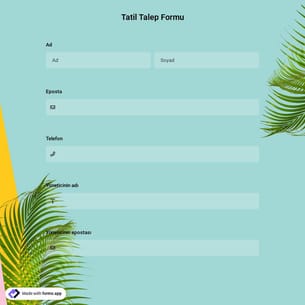 Tatil Talep Formu Şablonu