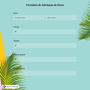 Formulário de Solicitação de Féria