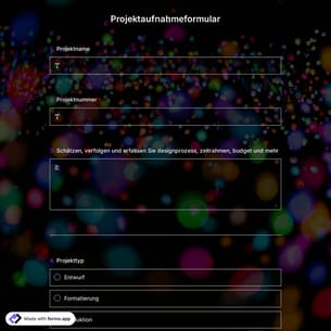 Projektaufnahmeformular