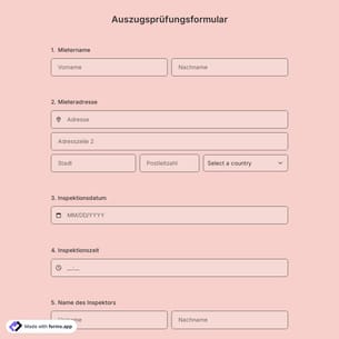 Auszugsprüfungsformular