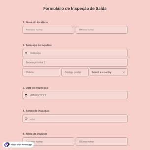 Formulário de Inspeção de Saída