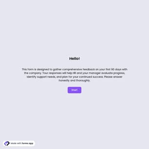 Employee 90-Day Review Form Template