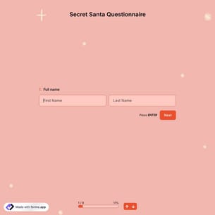 Secret Santa Questionnaire Template