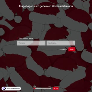 Fragebogen zum geheimen Weihnachtsmann