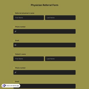 Physician Referral Form Template