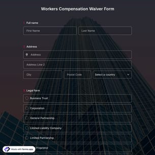 Workers Compensation Waiver Form Template