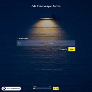 Oda Rezervasyon Formu Şablonu