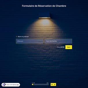 Formulaire de Réservation de Chambre