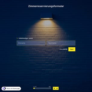 Zimmerreservierungsformular