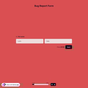 Bug Report Form Template