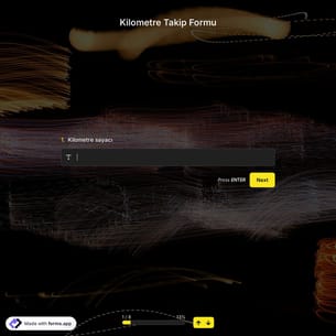 Kilometre Takip Formu Şablonu