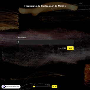 Formulário de Rastreador de Milhas