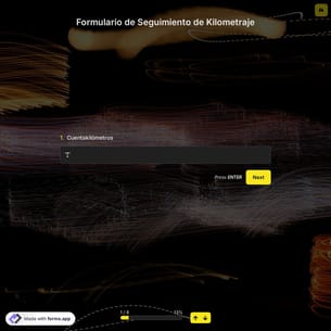 Plantilla de Formulario de Seguimiento de Kilometraje