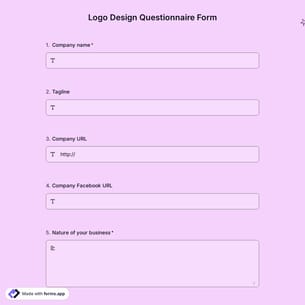 Logo Design Questionnaire Template