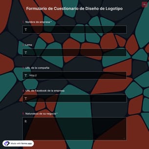 Plantilla de Formulario de Cuestionario de Diseño de Logotipo