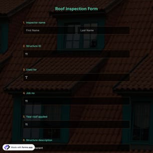 Roof Inspection Form Template