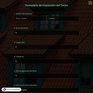 Plantilla de Formulario de Inspección del Techo