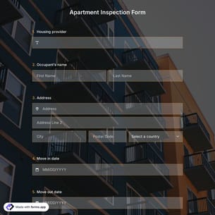 Apartment Inspection Form Template