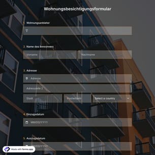 Wohnungsbesichtigungsformular