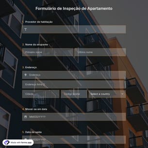 Formulário de Inspeção de Apartamento