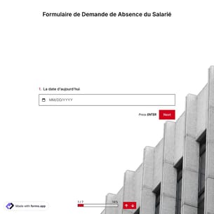Formulaire de Demande de Absence du Salarié