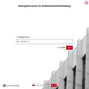 Antragsformular für Arbeitnehmerfreistellung