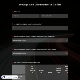 Sondage sur le Cheminement de Carrière