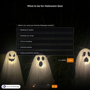 What To Be For Halloween Quiz Template
