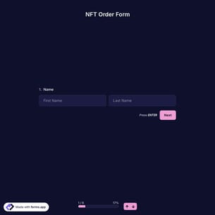 NFT Order Form Template