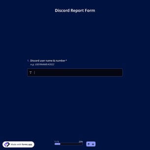 Discord Report Form Template