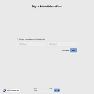 Digital Tattoo Release Form