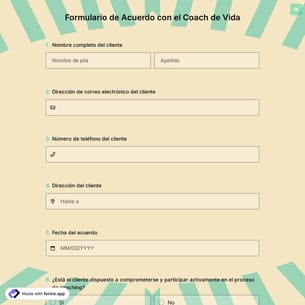 Formulario de Acuerdo con el Coach de Vida