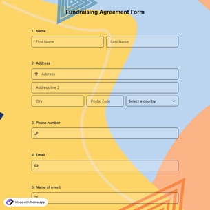 Fundraising Agreement Form