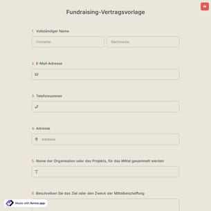 Fundraising-Vertragsvorlage