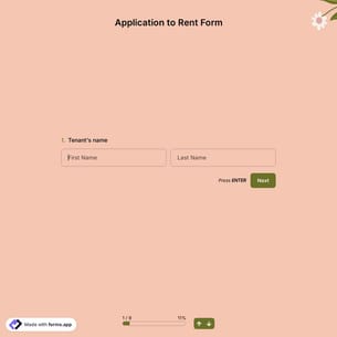 Application to Rent Form