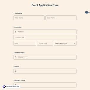Grant Application Form