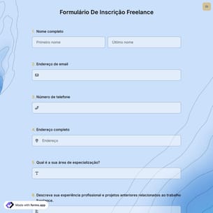 Formulário de Inscrição Freelance