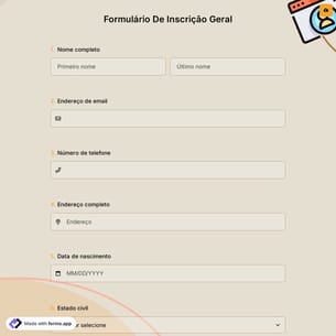 Formulário de Inscrição Geral