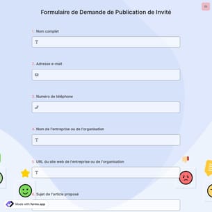 Formulaire de Demande de Publication de Invité