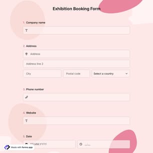 Exhibition Booking Form