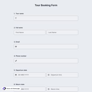 Tour Booking Form