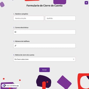 Formulario de Cierre de Cuenta